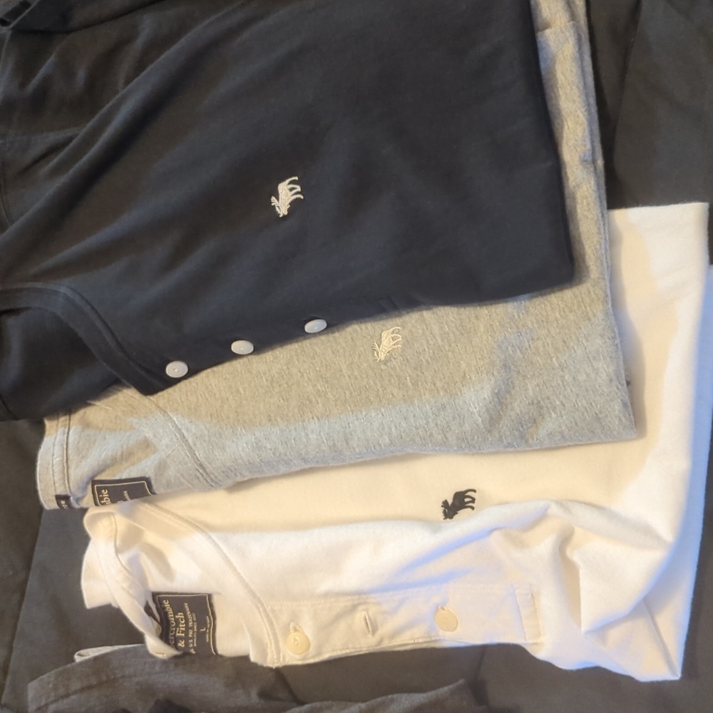 3 Abercrombie and Fitch polos